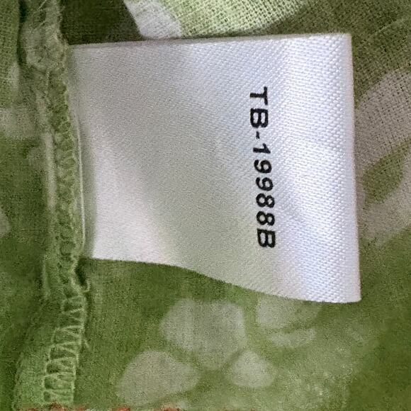 Indigo Moon Green Mirror Embroidered Festival Boho Top Medium Sleeveless Cotton - Picture 12 of 13